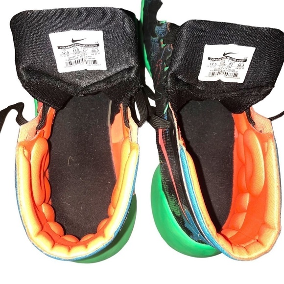 Nike Hyperdunk ‘15 Prm Ep/Hyper Dunk Premium Black Blue Lagoon HT Sneaker M 12.5 - Picture 6 of 11